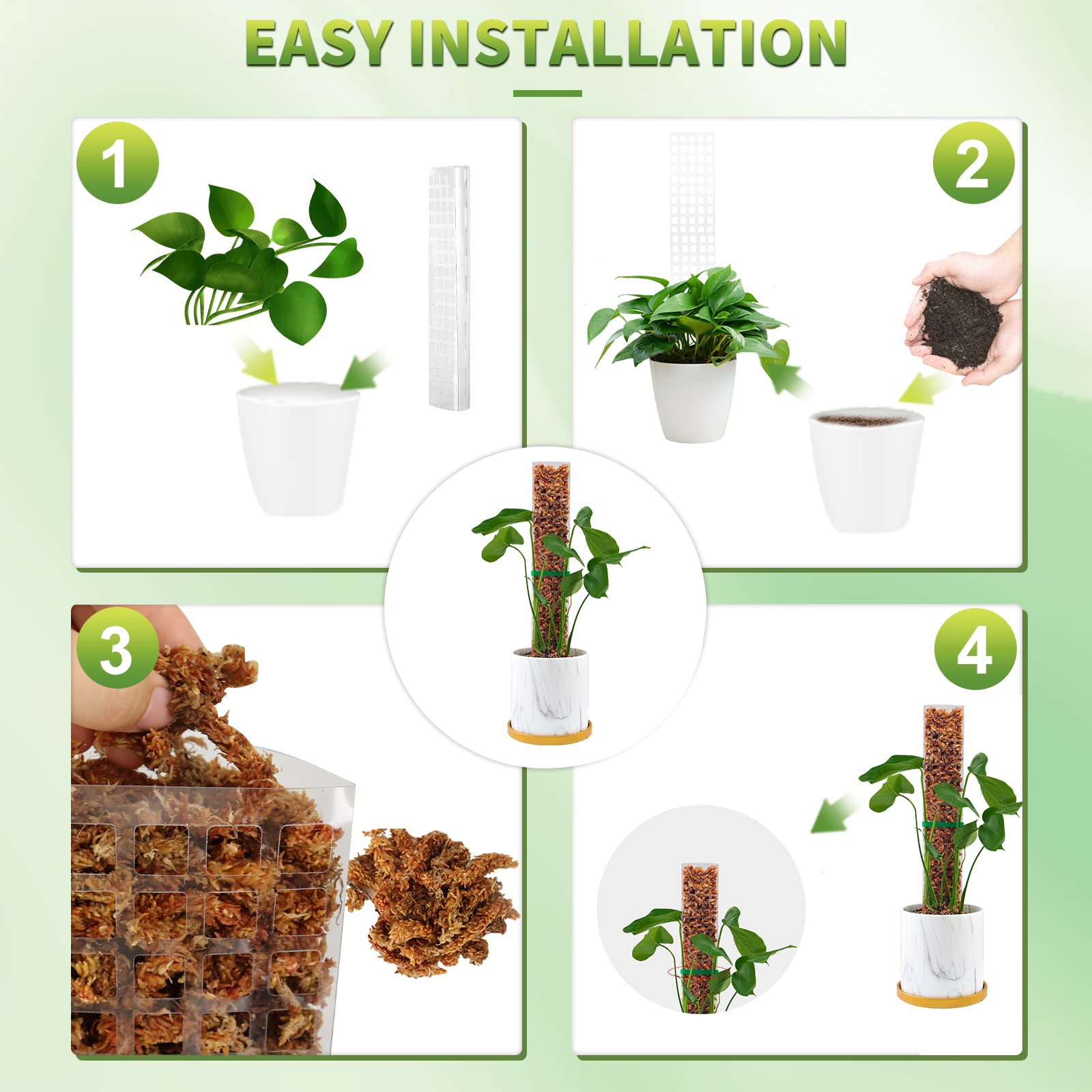 Moss Poles Plants Plant Suppor - огляд і ціна Plant Support Stake