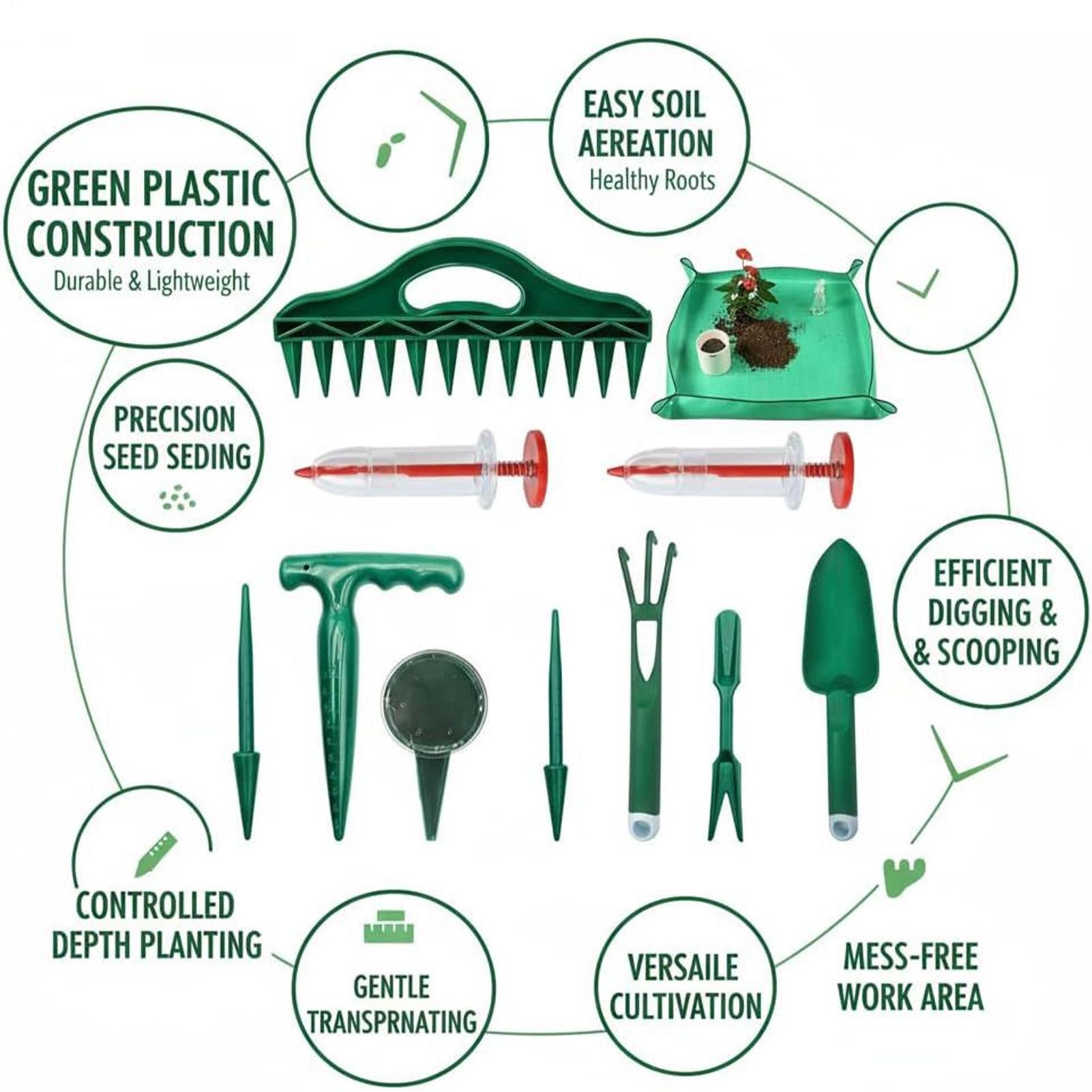 Gardening Hand Tools Set with  - огляд і ціна Repotting Mat
