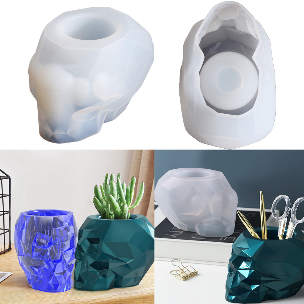 Skull Shape Mold Pen Holder Si - огляд і ціна Succulent Set