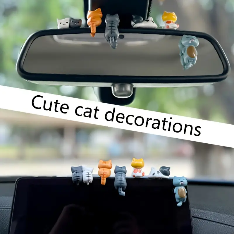 6pcs PVC Cartoon Cat Figurines - огляд і ціна Pothos