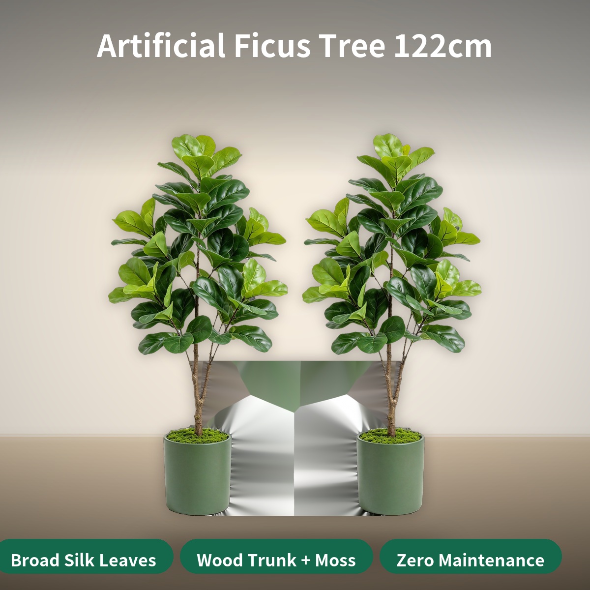 Artificial Ficus Tree 122cm Se - огляд і ціна Fiddle Leaf Fig