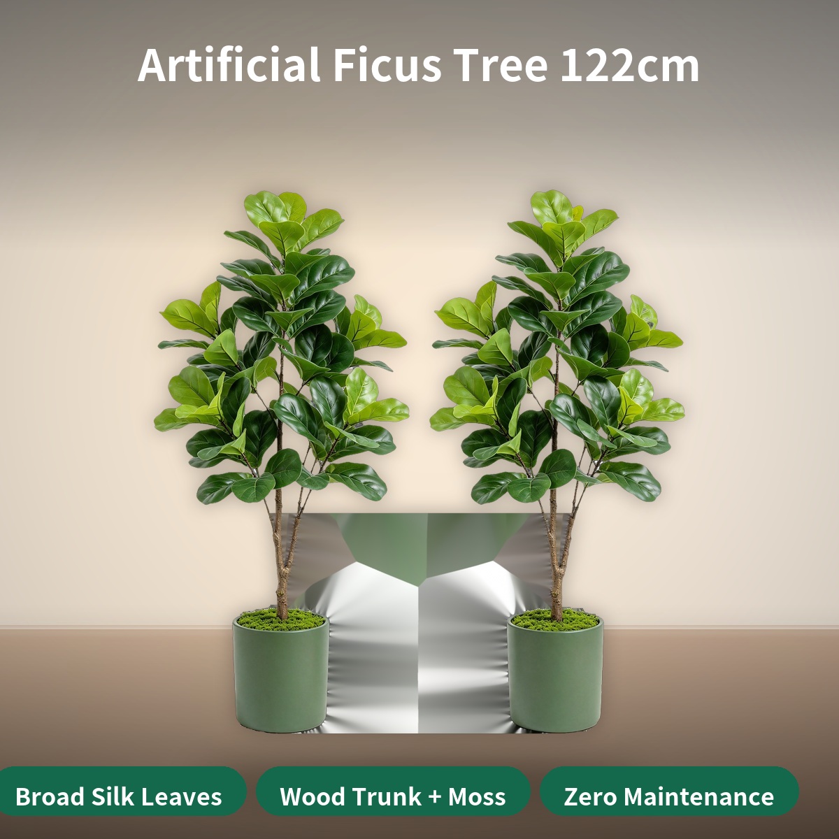 Artificial Ficus Tree 122cm Se - огляд і ціна Fiddle Leaf Fig